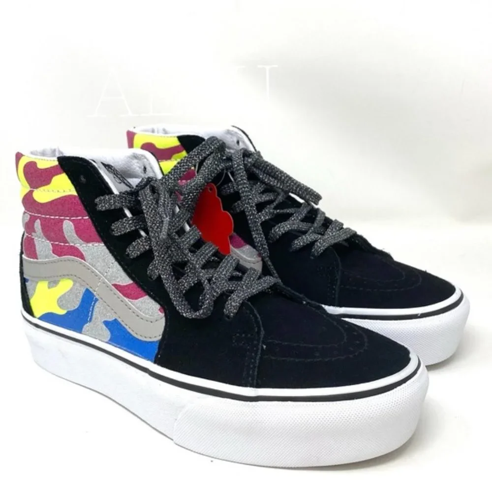 💖MEGA SALE💖VANS SK8-HI Platform After Dark Camo Suede Women's Size VN0A3TKNTUR